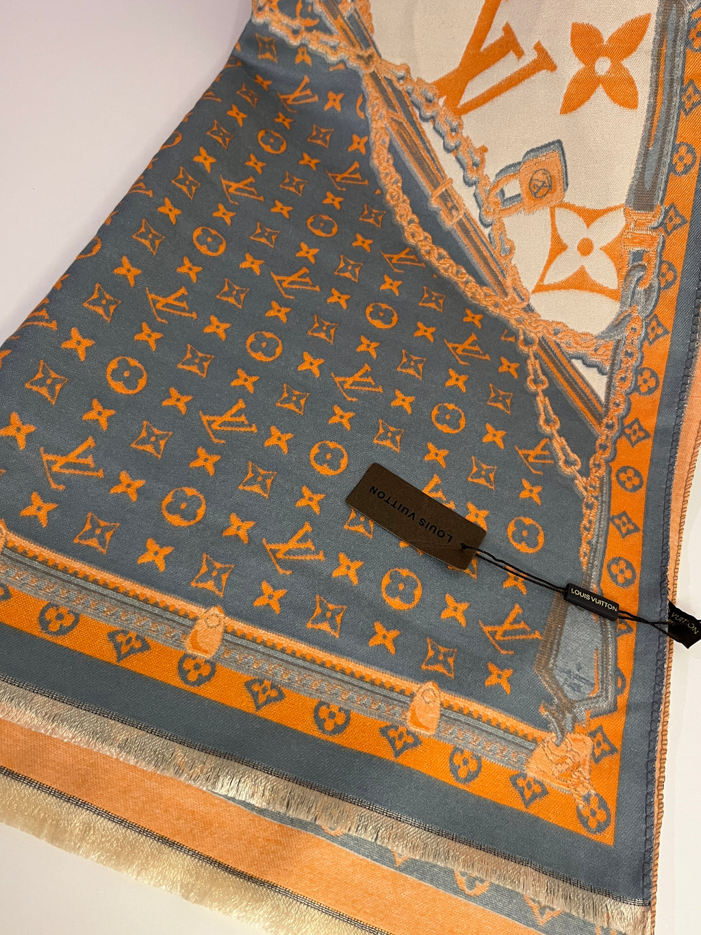 LV Şal Karışık Renk Turuncu