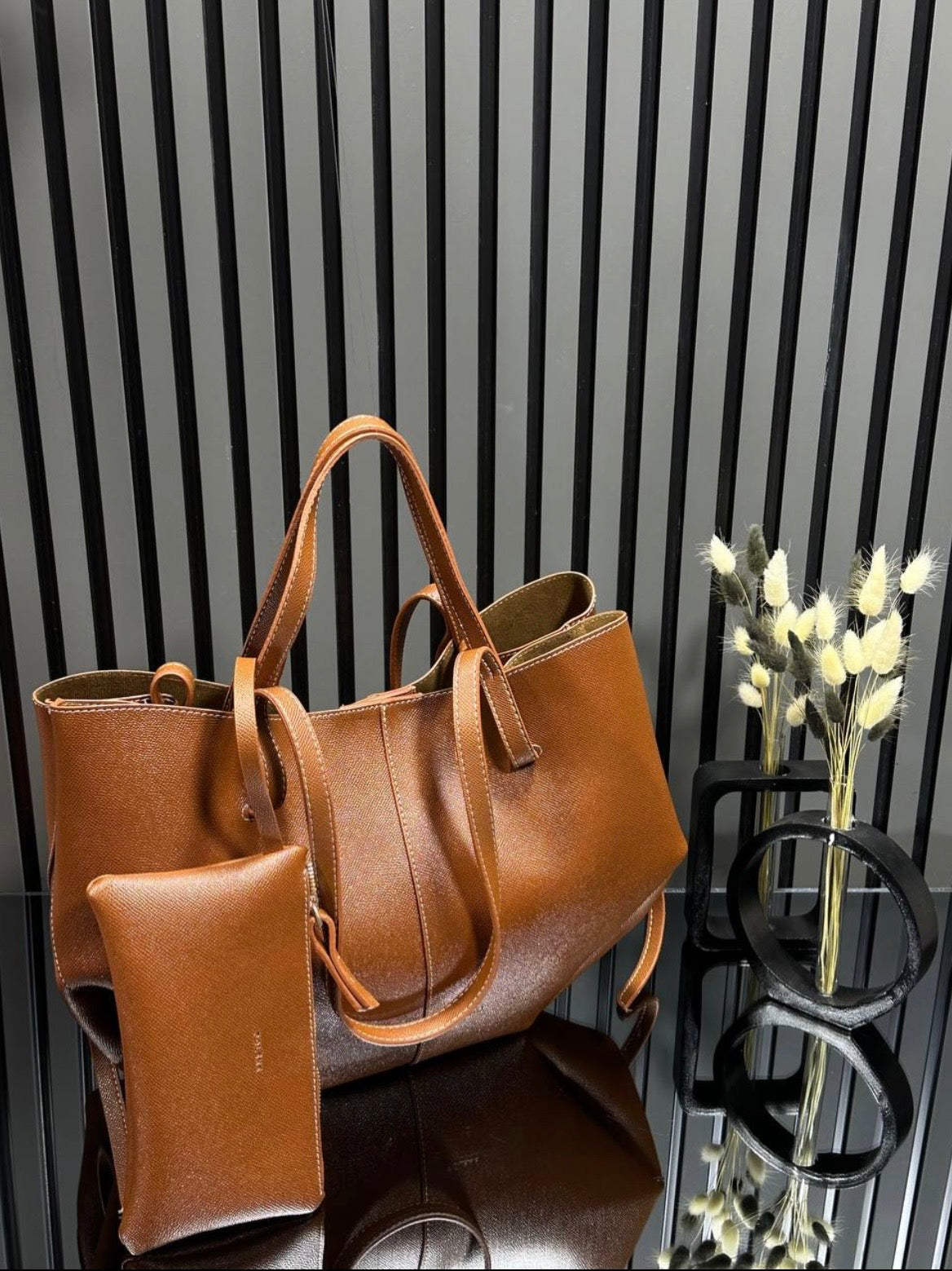 PLNE Cyme Büyük Boy Çanta - Brown