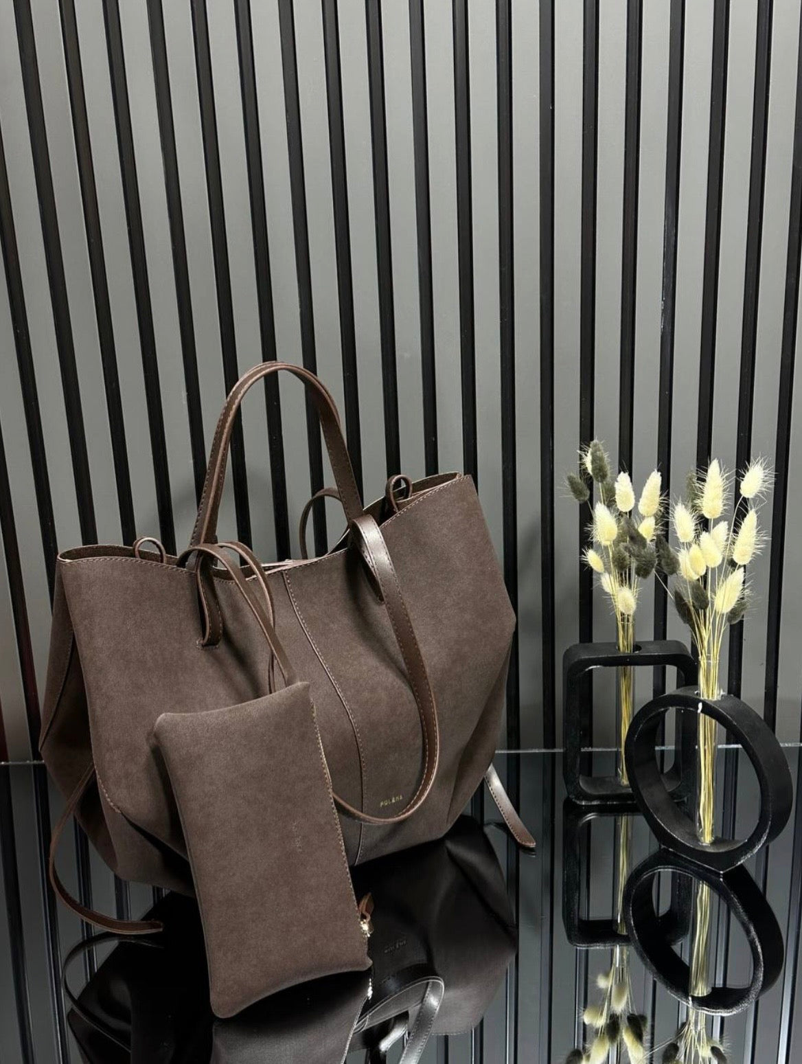 PLNE Cyme Büyük Boy Çanta - Vizon