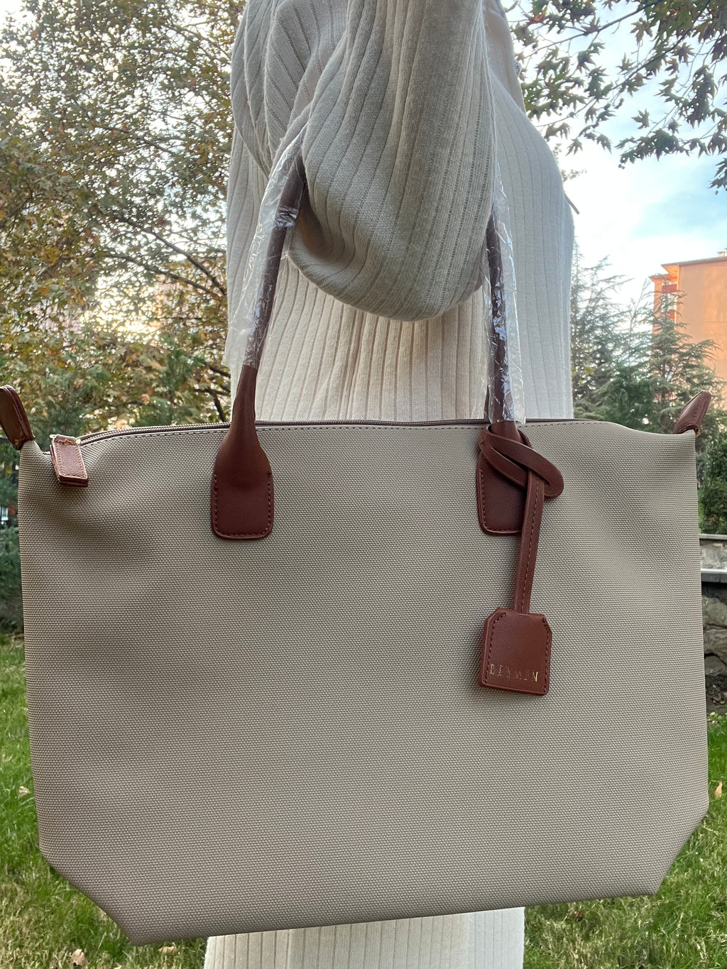 BYMN Ny Luxe Daily Shoulder Bag Beige