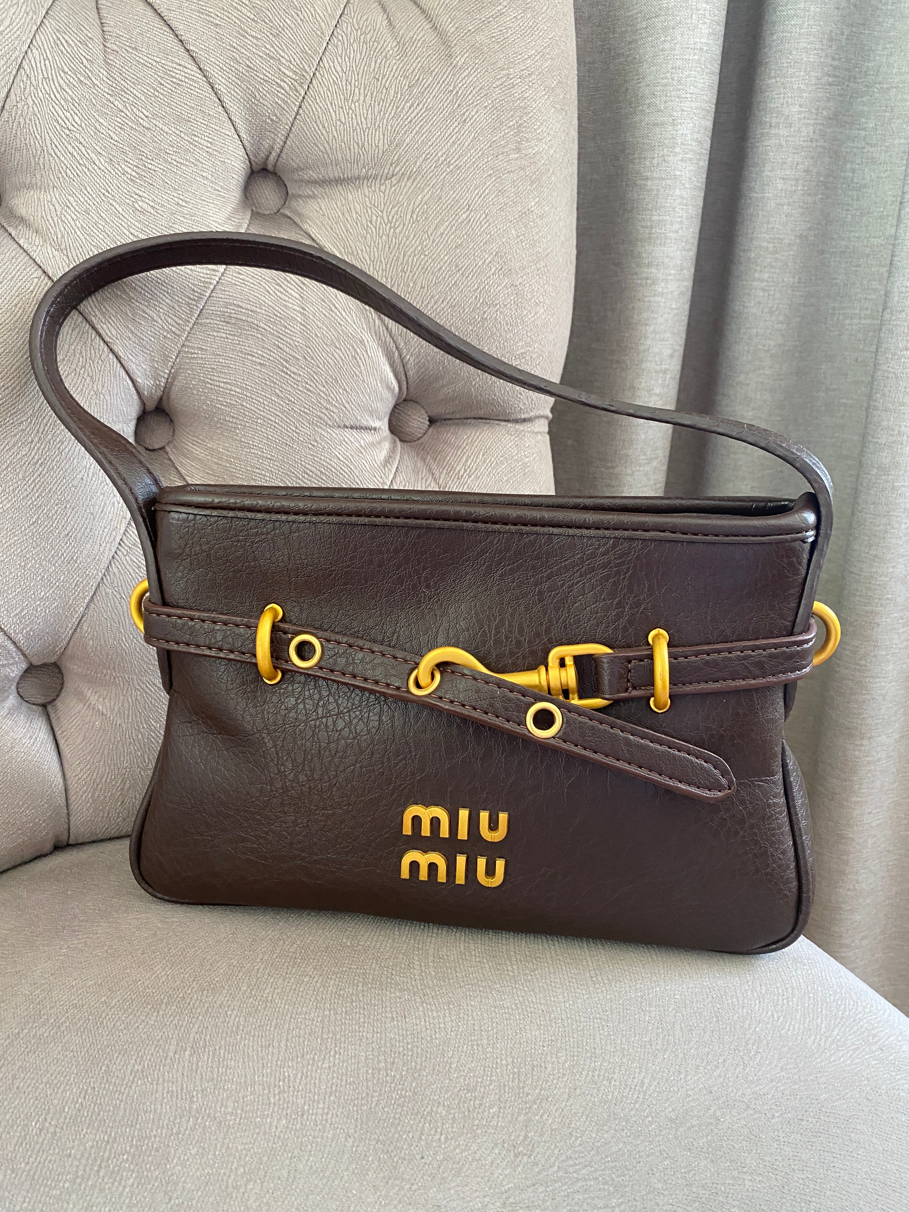 MMIU Vitello Bag brown