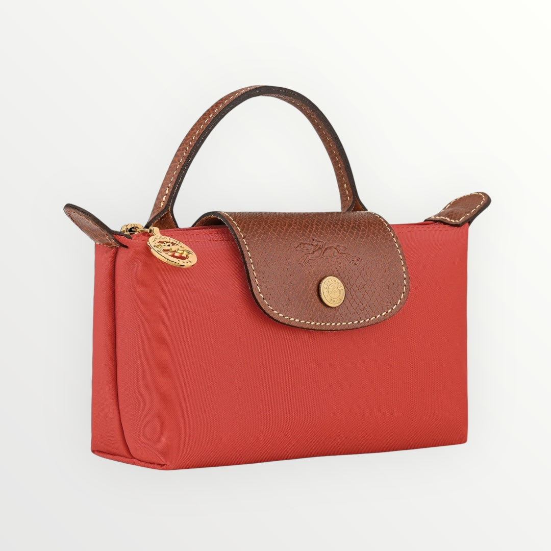 LNGCHMP Le Pliage Pouch With Handle - Red