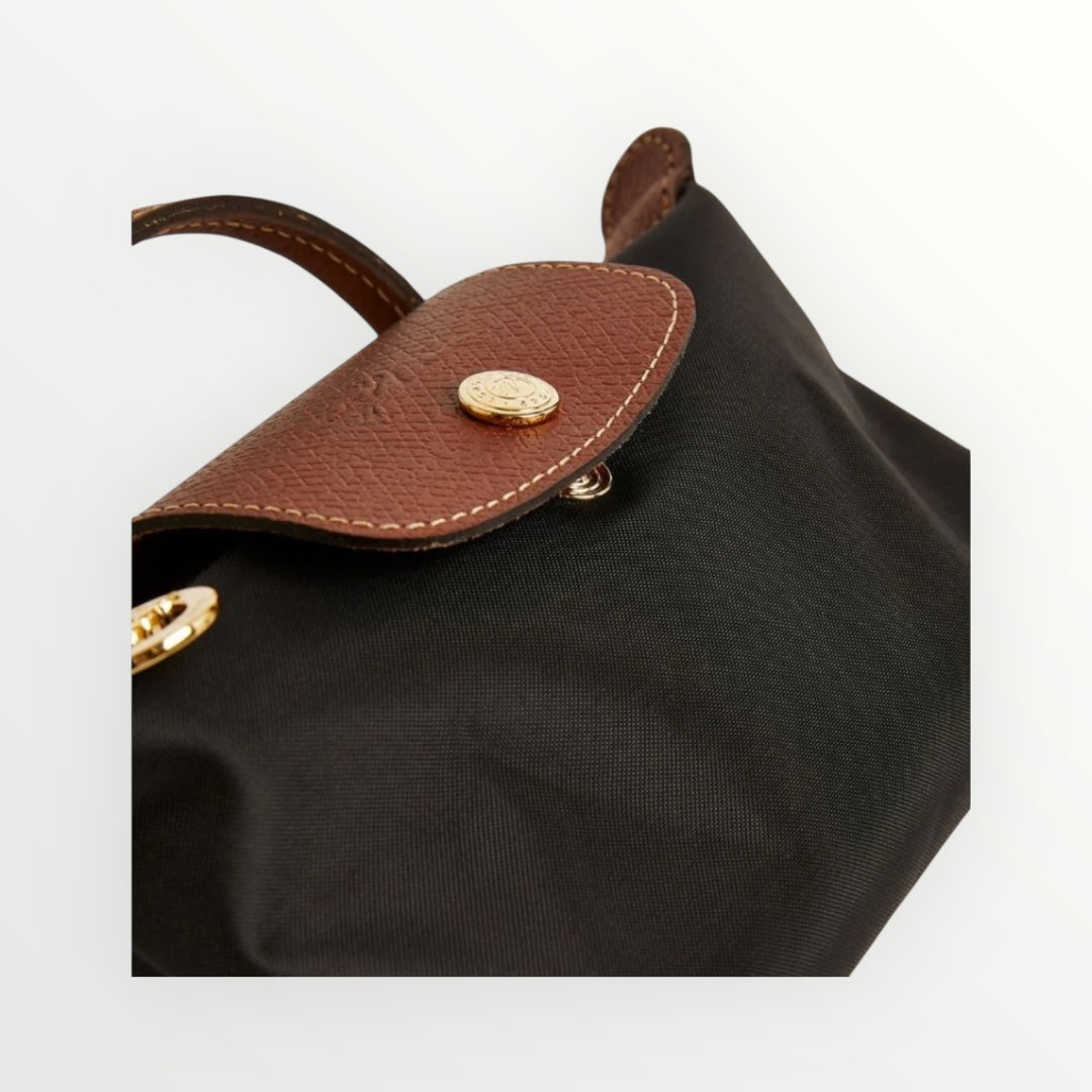 LNGCHMP Le Pliage Pouch With Handle - Black