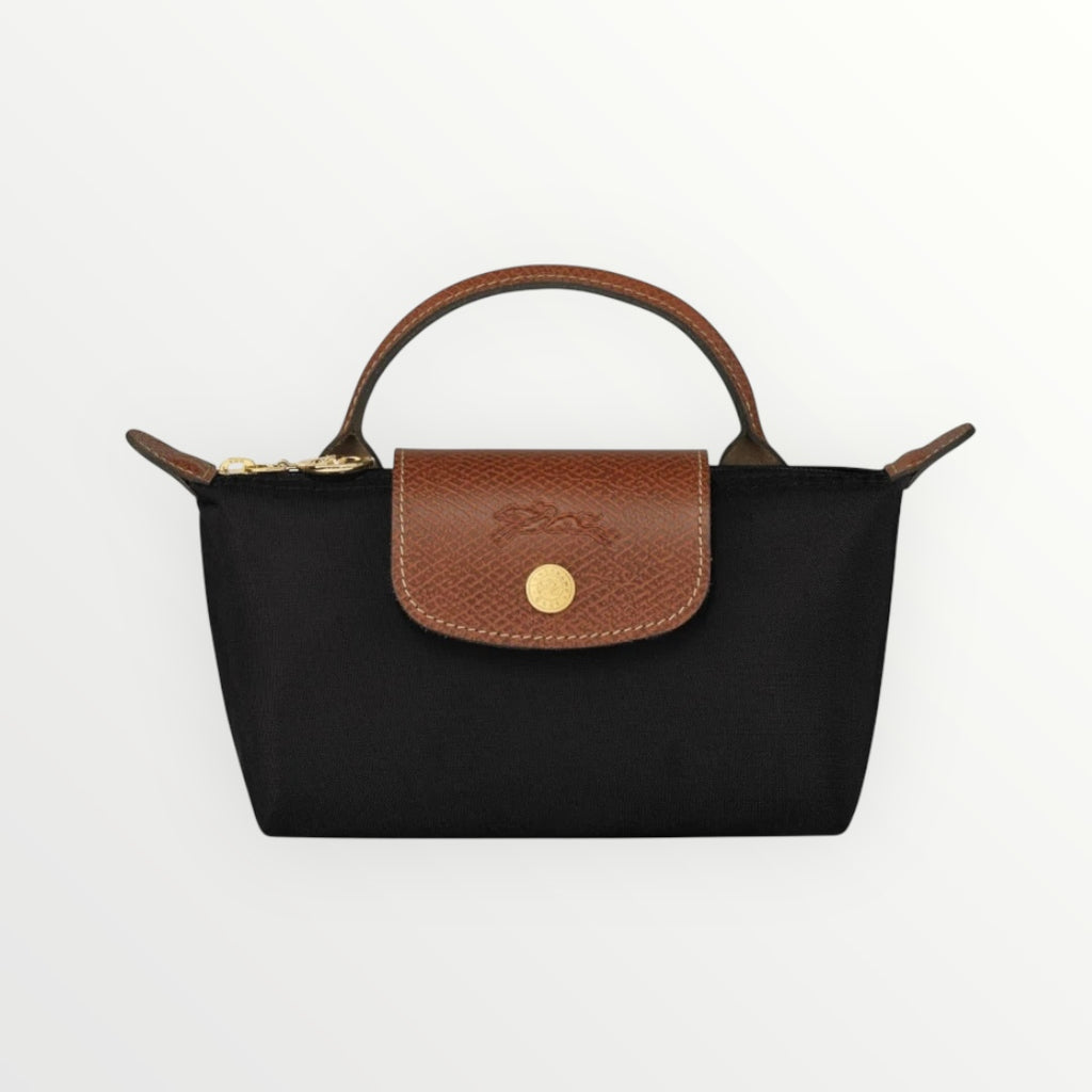 LNGCHMP Le Pliage Pouch With Handle - Black