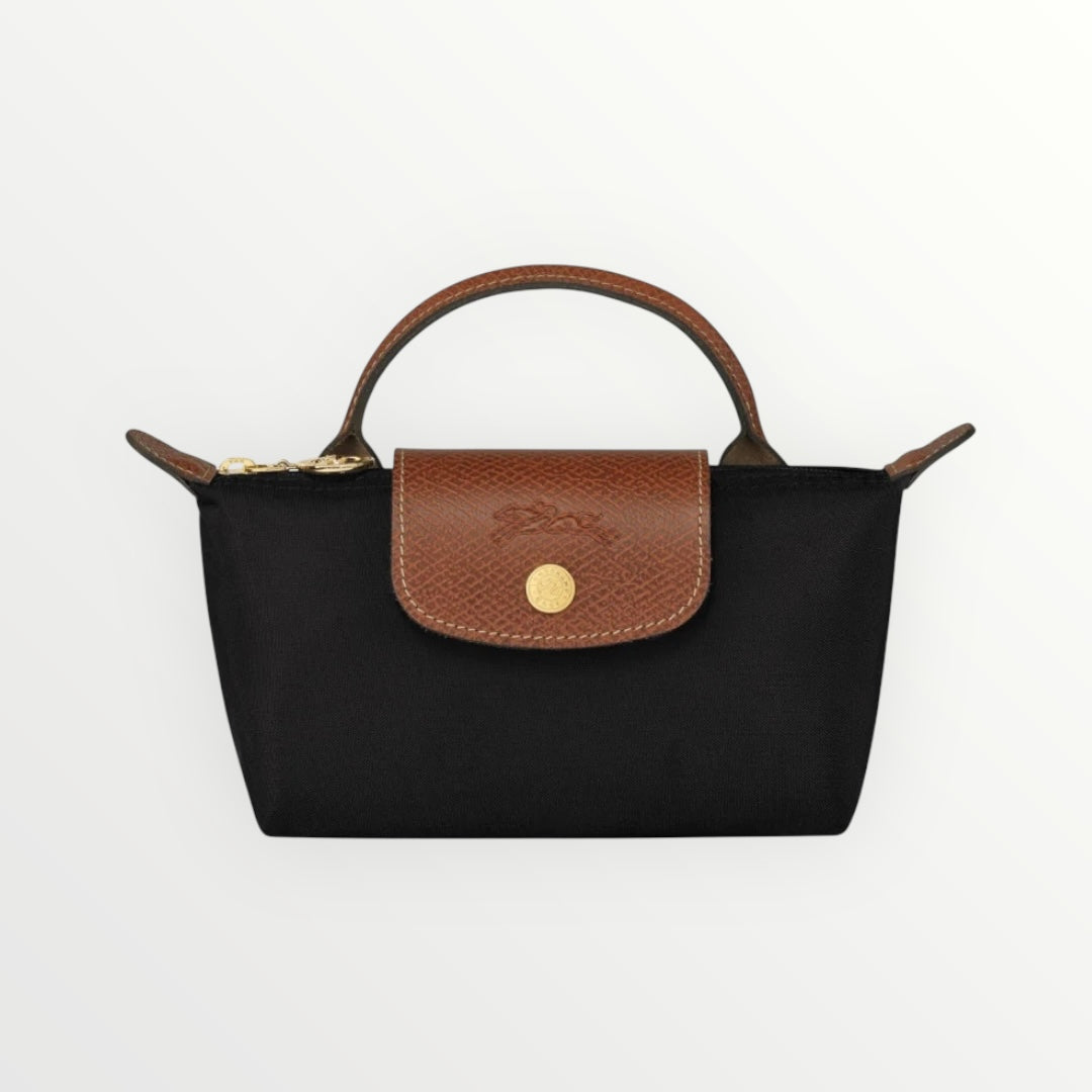 LNGCHMP Le Pliage Pouch With Handle - Black