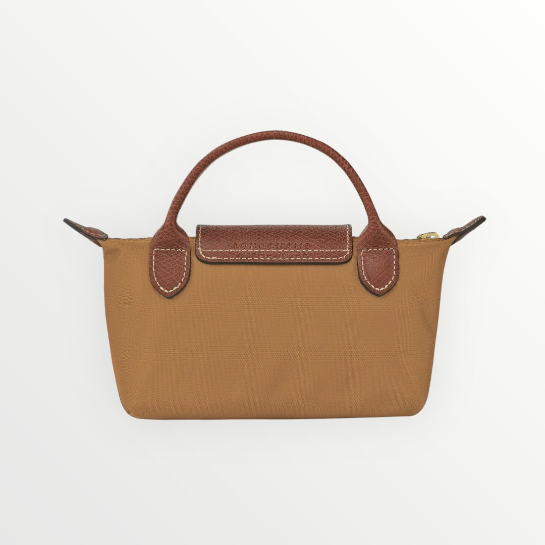 LNGCHMP Le Pliage Pouch With Handle - Fawn