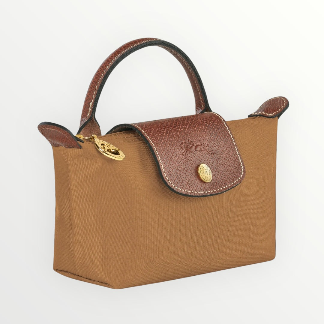 LNGCHMP Le Pliage Pouch With Handle - Fawn