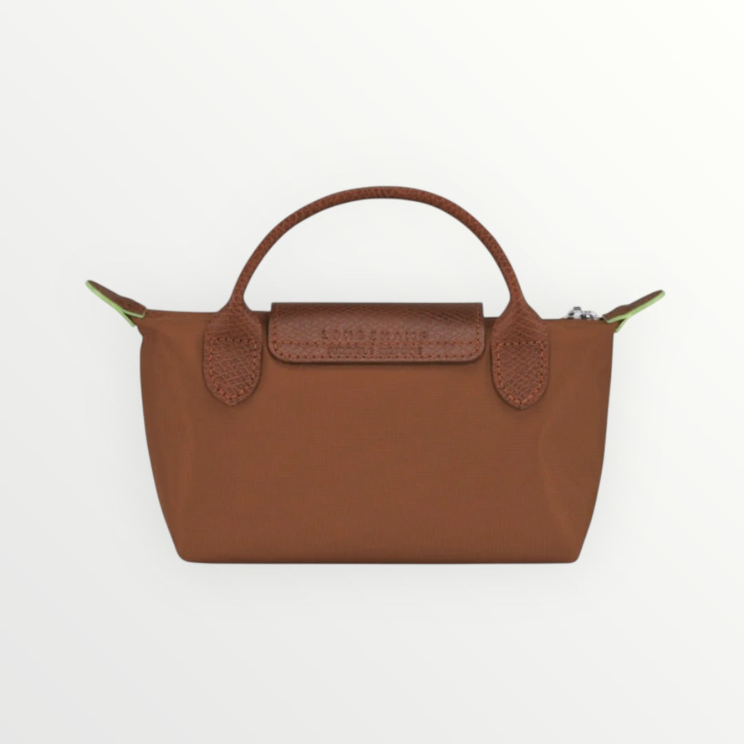 LNGCHMP Le Pliage Pouch With Handle - Dark Brown